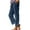 Dark Blue1, variant on Chbgutlmr Plus Size Cotton Linen Pants for Women High Waisted Straight Leg Elastic Waist Trousers Casual Summer Breathable Pants