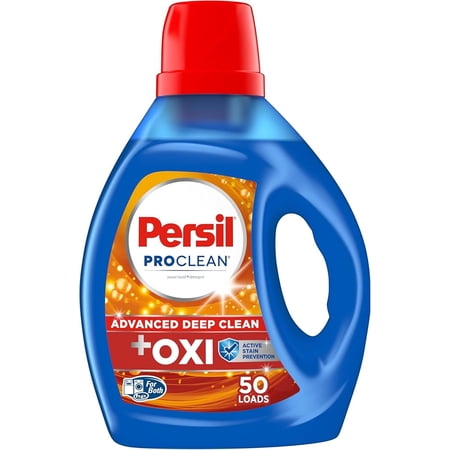Persil Advanced Clean Oxi+Odor Power Liquid Laundry Detergent, 100 Fluid Ounces, 50 Loads