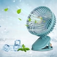 thumbnail image 2 of Hvmvliv Clip Fan Clip on Desk Fan 3-Speed Coolings Fan USB Charging Desktop Fan Portable Silent Small Fan for Summer Outdoor Travel Green, 2 of 3