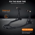 thumbnail image 2 of BeesClover Motorcycle Stand, Heavy-Duty Motorcycle Front & Rear Stand Combo, 850LB Capacity Universal Paddock Lift, Front and Rear Wheel Lift for Spool & Fork Fitment on Most Sport & Cruiser Bikes, 2 of 6