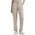 thumbnail image 3 of Women's Outdoor Cargo Pants with Elastic Waist and Pockets Comfortable Loose Fit Trousers for Hiking and Casual, 3 of 8