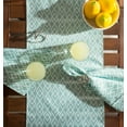 thumbnail image 5 of DII 14x72" Modern Fabric Outdoor Diamond Table Runner in Aqua Blue/White, 5 of 6