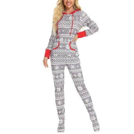 

Christmas Onesie for Women One Piece Pajamas Non-Footed Jumpsuit Sleep Nightwear Jersey Outfits