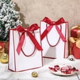 thumbnail image 4 of 12 Pcs Wedding Paper Gift Bags with Handle 9x7x3.15'' Thank You Gifts Bags with Ribbon Bow Bridal Shower Gifts for Baby Shower Graduation Holiday Birthday Party Supplies (White and Red), 4 of 7