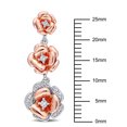 thumbnail image 4 of Everly Women's Created Sapphire and Diamond Sterling Silver Earrings, 4 of 5