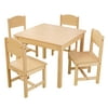 KidKraft Wooden Farmhouse Table & Chairs, Children's Furniture for Art & Activity, Natural