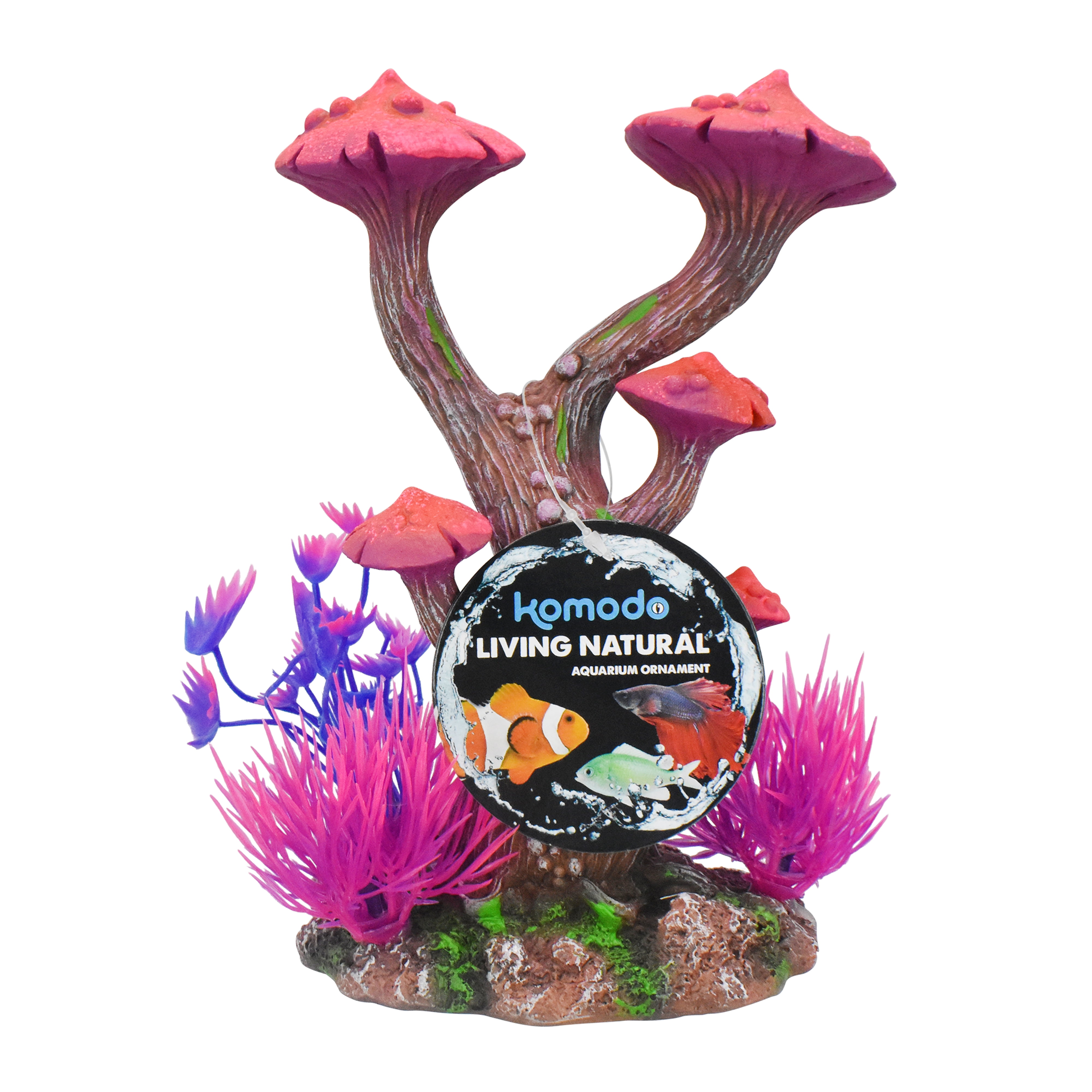 Komodo Aquarium Decor Pink Mushroom