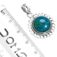 thumbnail image 2 of Natural Chrysocolla Pendant 925 Sterling Silver Handmade Jewelry, 2 of 4