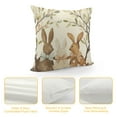 thumbnail image 4 of Nawypu  Happy Easter Buffalo Plaid Brown Rabbits Throw Pillow Covers, Eucalyptus Leaves Bunny Eggs Cushion Case Decoration for Sofa Couch Set of, 4 of 5