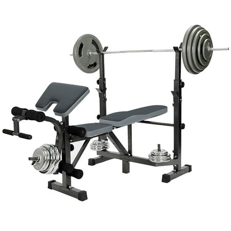 VANLOFE Adjustable Weight Bench,Dumbbell Bench with  Squat Rack and Preacher Pad, 330 Lb. Weight Limit (Dumbbel and Bar Not Included)