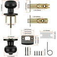 thumbnail image 4 of Boutons de Porte Intérieurs Noir Mat, Bouton Rond d'Intimité Sans Clé (Verrouillage du Pouce à l'Intérieur) Bouton Boule pour Porte de Chambre Salle de Bain 1 Paquet, 4 of 7