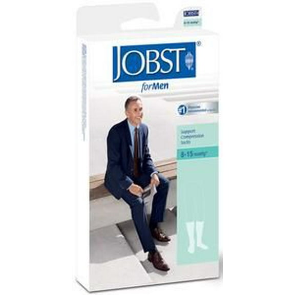 JOBST SupportWear Socks For Men Knee High 8-15 mmHg Black Small 1 Pair