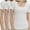 White, variant on 3-pack White Women's Summer Scoop Neck Short Sleeve T-Shirts Ribbed Knit Slim Fitted Casual Basic Top