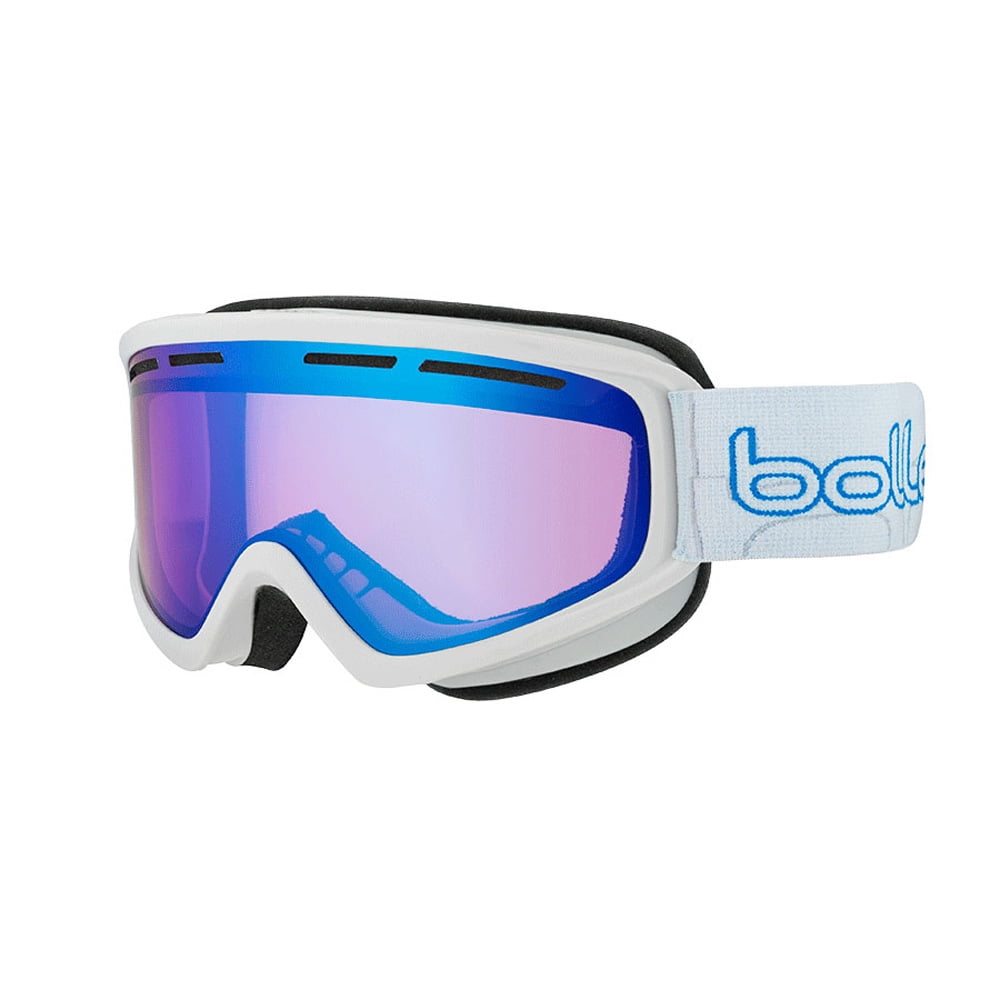 Bolle Winter Schuss Shiny White Aurora 21483 Ski Goggles M Carbo-Glas AF Lens by Bolle