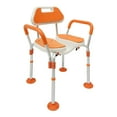thumbnail image 4 of Wide Seat Bath Chair for Seniors, Pregnant Women Height Adjustable Armrest Shower Chair with Non-slip Backrest & 4 large suction cup foot pads, 276 lbs Load, 4 of 16