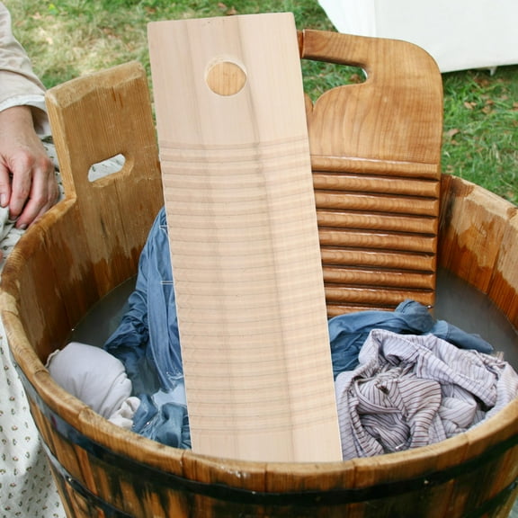 MLINS Wood Hand Washboard Heavy Duty Laundry Washboard Washing Clothes Board For Efficient Laundry Cleaning At Home And Outdoors