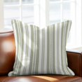 thumbnail image 2 of Throw Pillow Covers, Sage Green Line Striped 26x26 Pillow Covers for Couch/Sofa/Bed, Farmhouse Modern Geometric Stripes Decorative Square Linen Cushion Pillowcase for Home Decor, 2 of 9