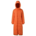 ETCONEN Women Long Quilted Coat Hooded Maxi Length Long Sleeve Puffer