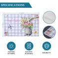 thumbnail image 6 of Happy Easter Placemats Set of 12, Cute Bunny Spring Flowers Butterfly Purple Plaid Placemats for Dining Table, Place Mats for Kitchen Tabletop, Waterproof Wipeable Dining Table Mats Set, 6 of 9