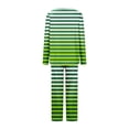 thumbnail image 5 of Fouhkni Womens Pajama Sets 2 Piece Striped Sleepwear V Neck Long Sleeve Shirts Pants Loungewear, 5 of 5