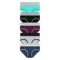 thumbnail image 4 of ibuvkizy Panties for Women,5PC Women Solid Color Patchwork Briefs Panties Underwear Bikini Underpants,Women Panties,Womens Underwear, 4 of 9