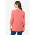 thumbnail image 2 of Woman Within Plus Size Perfect Three-Quarter Sleeve Boatneck Tee, 2 of 5