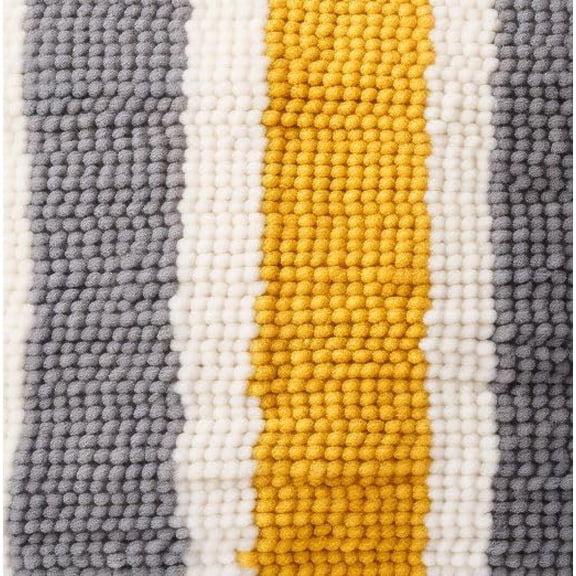 Cartoon White Dog Latch Hook Rug Kits for Kids Beginner with Printed Canvas Crochet Yarn Embroidery Mini-Carpet Hook and Latch Kit Easy Children Craft 30x30cm