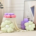 thumbnail image 4 of Flower Pillow, Flower Shaped Pillow Decorative Throw Pillows for Bed Couch, Cute Daisy Pillow Dorm Decor Floor Seating Cushion (Green, 19.6 Inches), 4 of 7