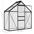 thumbnail image 4 of vidaXL Greenhouse Anthracite Aluminium 1.33 m², 4 of 5