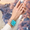 thumbnail image 3 of Purple Succulent | .925 Sterling Silver | Firefly Glass Bracelet, 3 of 8