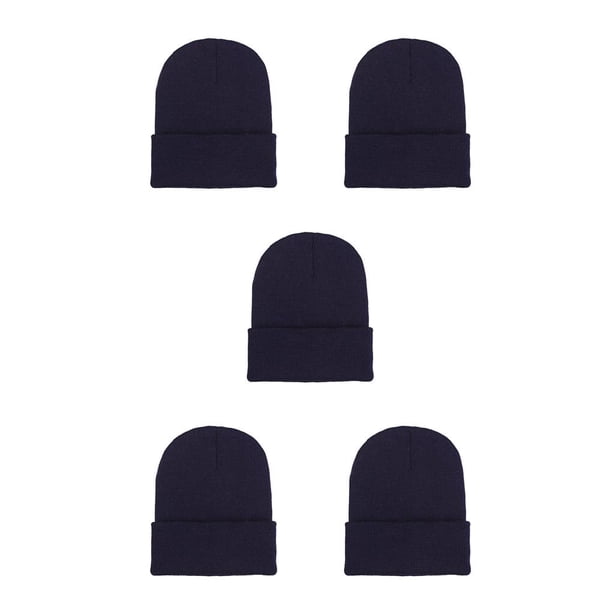 Gorros de Punto Unisex Ajustable Minnieouse Otoño Skullcap Manga de Moda A Prueba de Viento Ciclismo Azul Oscuro CBP263474