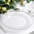 thumbnail image 1 of EASTIN 6 Pack 12” Gold Clear Acrylic Round Charger Plates With Beaded Rim Dinner Charger Plates, 1 of 10