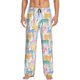 thumbnail image 1 of Fotbe Zebra Colourful Pantalones de Pijama para Hombre, Pantalones de Dormir, Pantalones de Casa con Cintura Ajustable y Bolsillos-Large, 1 of 6