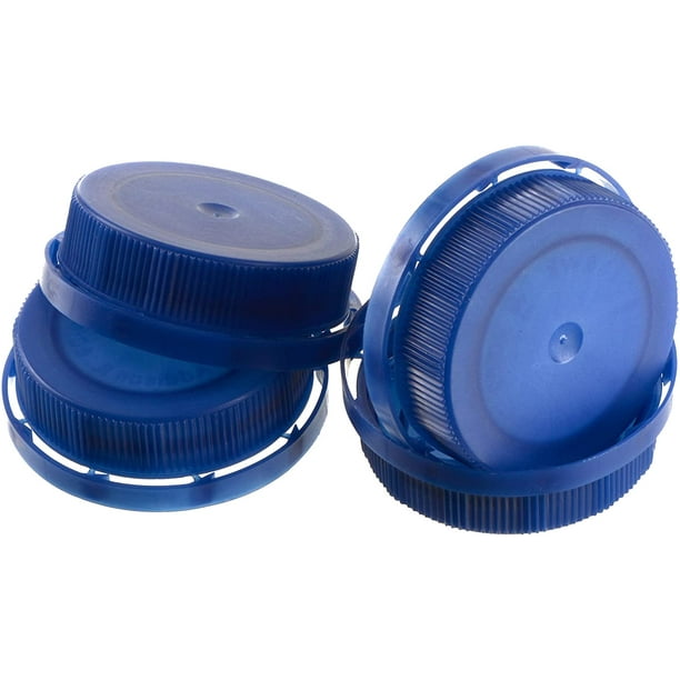 [600 Pack] Blue Tamper Evident 38MM Ratchet Caps and Lids for Plastic Juice Bottles For HDPE and