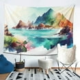 thumbnail image 4 of YFYANG Watercolor Mountain Pattern Tapestry, Bedroom Dormitory Living Room Decoration Tapestrys Wall Hanging , 80 x 60 in, 4 of 8