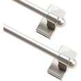 thumbnail image 1 of 5/8" Multi-Use Versatile Adjustable Appliance Magnetic Rod Extends from 16 inch to 28 inch Magnetic Cafe Curtain Rod, Nickel, 2 Pack, 1 of 6