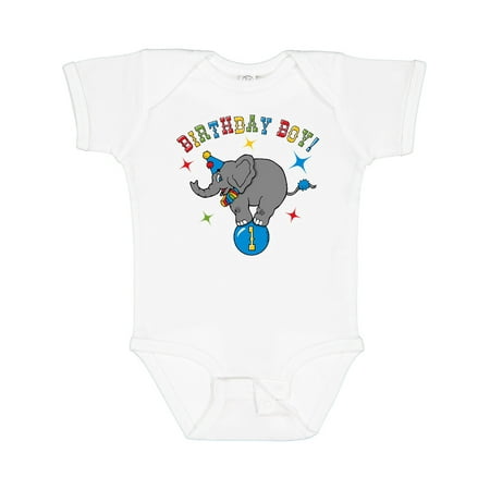 

Inktastic Circus Elephant 1st Birthday Boy Gift Baby Boy Bodysuit