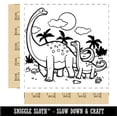thumbnail image 2 of Dinosaur Family Brontosaurus Brachiosaurus Square Rubber Stamp Stamping Scrapbooking Crafting - Large 2.75in, 2 of 7