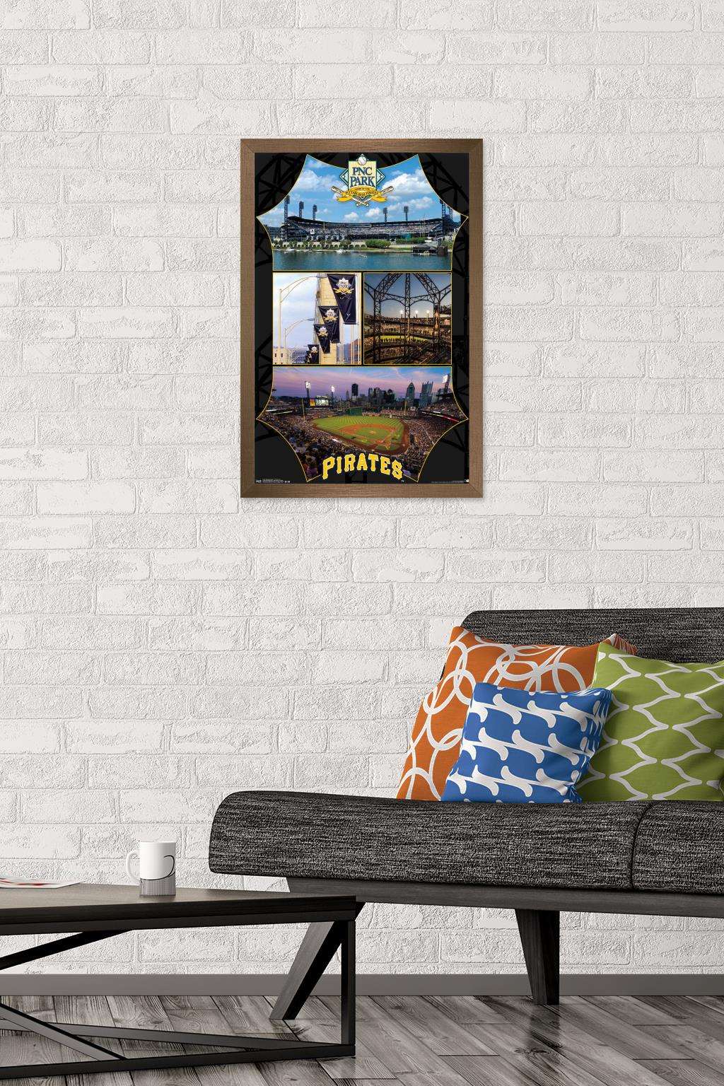 MLB Pittsburgh Pirates - PNC Park Wall Poster, 14.725" x 22.375", Framed
