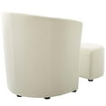 thumbnail image 4 of Modway Divulge Performance Velvet Arm Chair and Ottoman Set in Ivory, 4 of 7