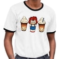 thumbnail image 2 of Horror Doll Coffee Ringer Tee Shirt Unisex Large White/Black, 2 of 5