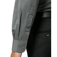 thumbnail image 5 of DEMEANOR Long Sleeve Stretch Dress Shirt for Men Solid Button Down Shirt Slim Fit, 5 of 6