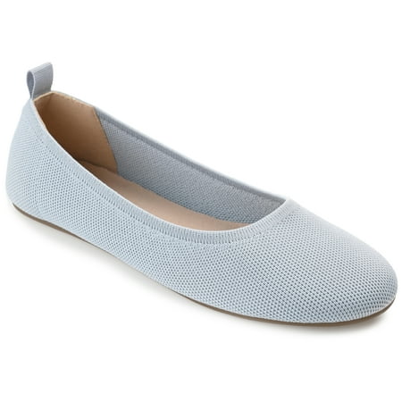 

Journee Collection Womens Jersie Knit Foldable Round Toe Slip On Flats