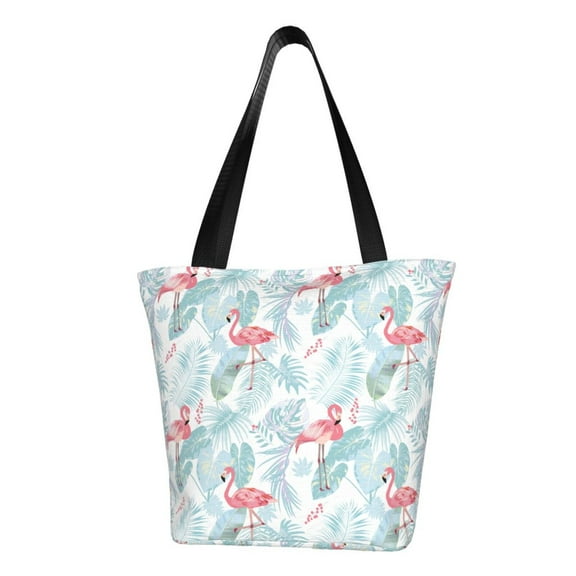 Xecao Tropical Flamingo for Tote Bag for Women -Tote Shoulder Bag with A Little Pocket Inside, Perfect for Travel and Work.