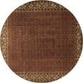 thumbnail image 1 of Ahgly Company Indoor Round Persian Brown Traditional Area Rugs, 4' Round, 1 of 4