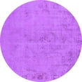 thumbnail image 1 of Ahgly Company Indoor Round Oriental Purple Industrial Area Rugs, 6' Round, 1 of 4