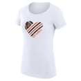 thumbnail image 2 of Women's G-III 4Her by Carl Banks  White Baltimore Orioles Super-Slim Fit Lightweight Heart Graphic T-Shirt, 2 of 3