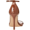thumbnail image 3 of Steve Madden Shaye Cognac Fashion Square Toe Ankle Strap Heeled Dress Sandals (11, Cognac Patent), 3 of 6