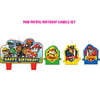 Paw Patrol Mini CANDLE Set Cake Decoration- Birthday Party Supplies Cake ToppersThe character candles feature Rubble, Chase and Marshall In factory packaging.., By Unbranded