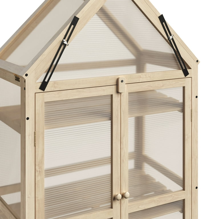 Home-Complete Wood Cold Frame Greenhouse – Mini Grow House